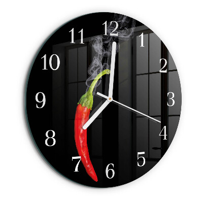 Kerek fali üvegóra Chili paprika