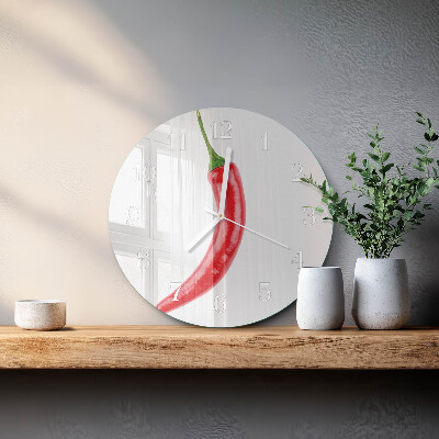 Kerek fali üvegóra Chili paprika