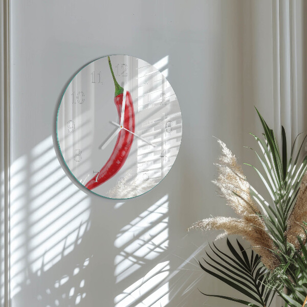 Kerek fali üvegóra Chili paprika