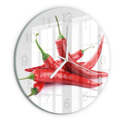 Kerek fali üvegóra Chili paprika