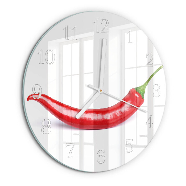 Kerek fali üvegóra Chili paprika