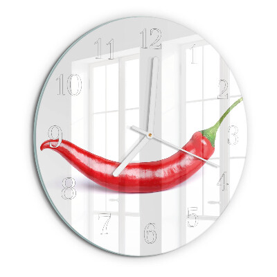 Kerek fali üvegóra Chili paprika