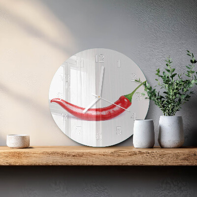 Kerek fali üvegóra Chili paprika