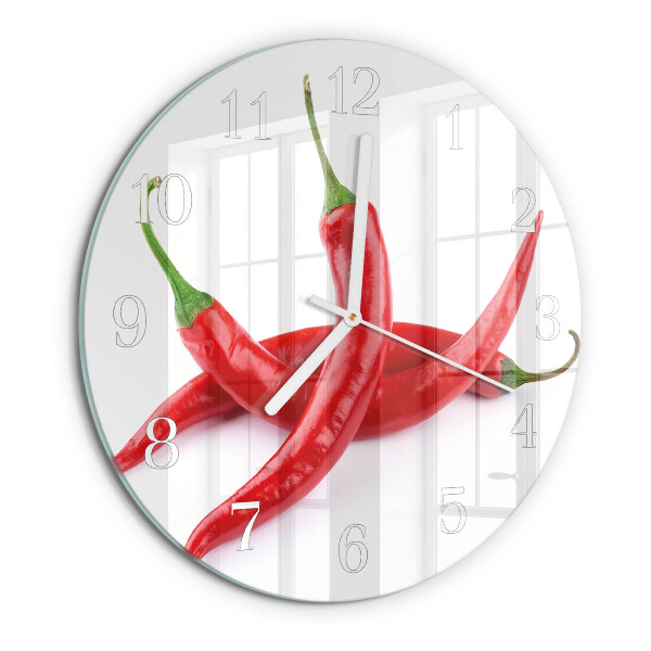 Kerek fali üvegóra Chili paprika
