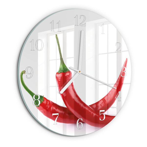 Kerek fali üvegóra Chili paprika