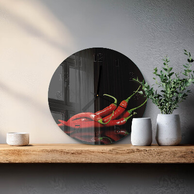 Kerek üvegóra Chili paprika
