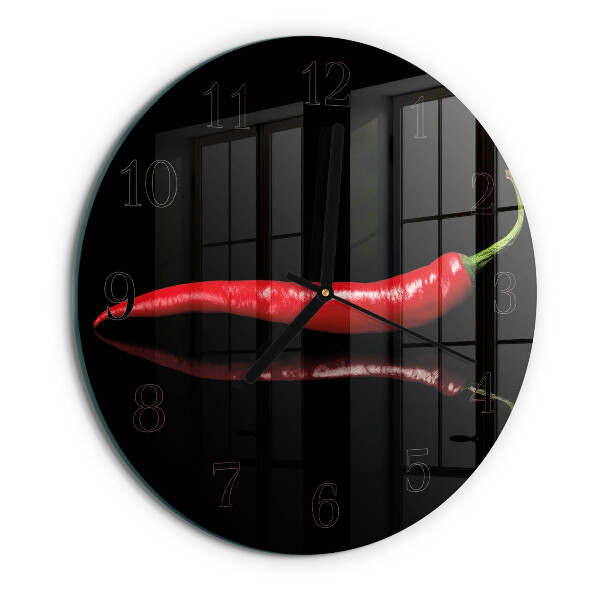 Kerek üvegóra Chili paprika