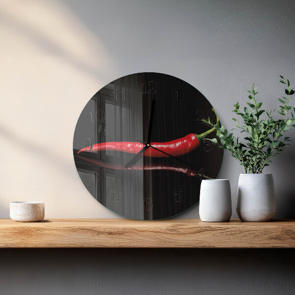 Kerek üvegóra Chili paprika