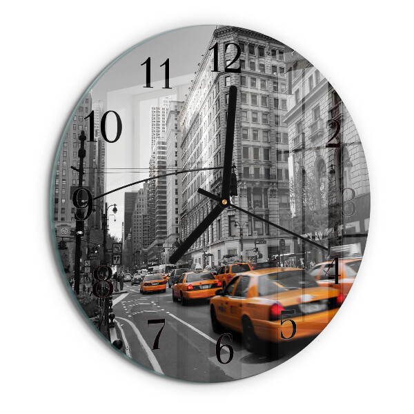 Kerek üvegóra New York-i taxi