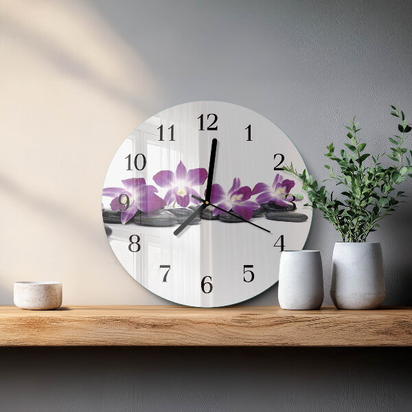 Kerek üvegóra Orchidea