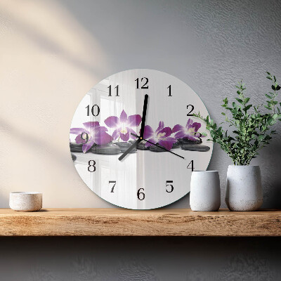 Kerek üvegóra Orchidea