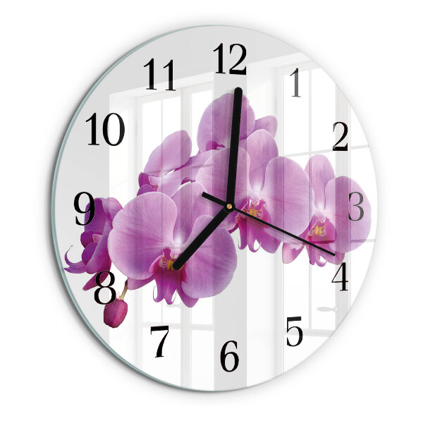 Kerek üvegóra Orchidea