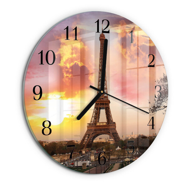 Kerek üvegóra Eiffel-torony Párizs