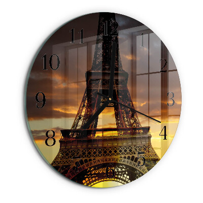 Kerek üvegóra Eiffel-torony Párizs