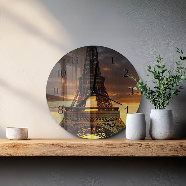 Kerek üvegóra Eiffel-torony Párizs