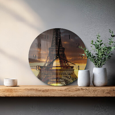 Kerek üvegóra Eiffel-torony Párizs