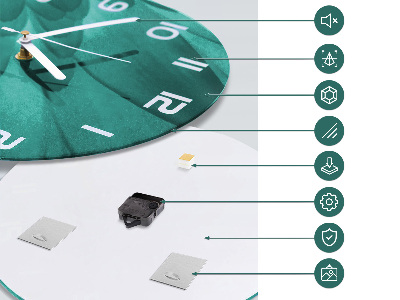Kerek üvegóra Tulipán virágok