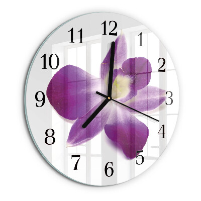 Kerek üvegóra Orchidea virág