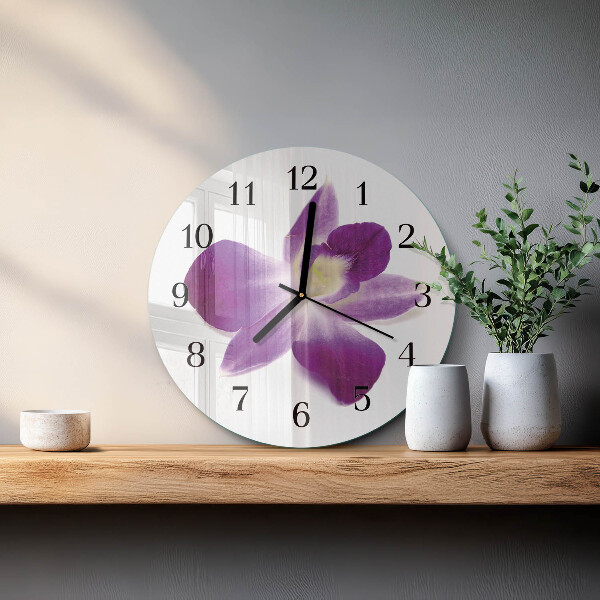 Kerek üvegóra Orchidea virág