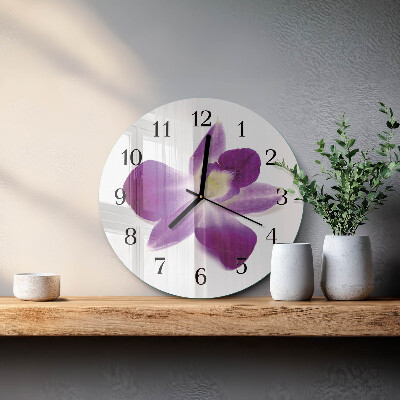 Kerek üvegóra Orchidea virág