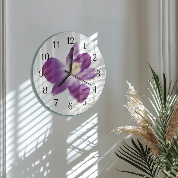 Kerek üvegóra Orchidea virág