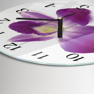 Kerek üvegóra Orchidea virág