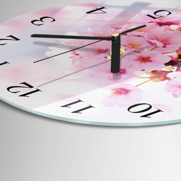 Kerek üvegóra Virágok