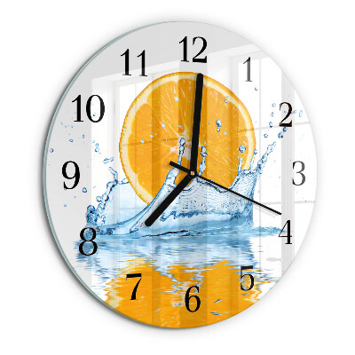 Kerek üvegóra Narancsvíz