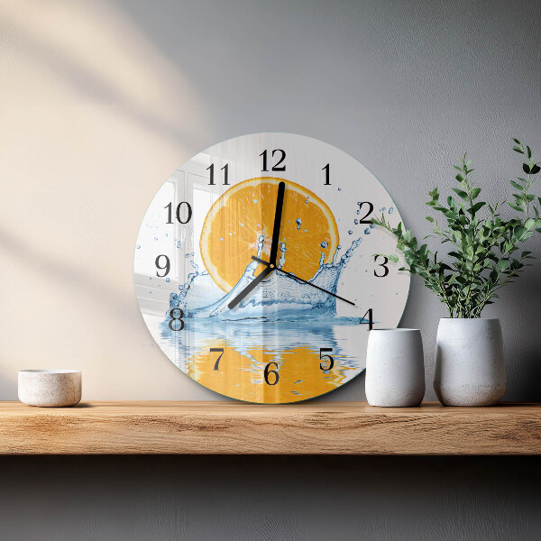 Kerek üvegóra Narancsvíz