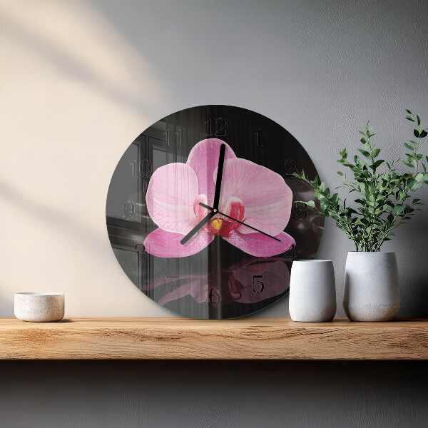 Kerek üvegóra Orchidea