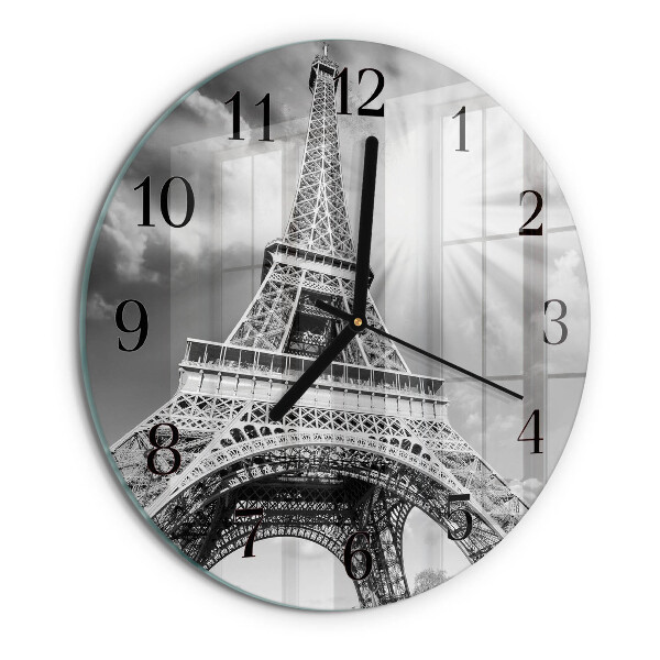 Kerek üvegóra Eiffel-torony Párizs