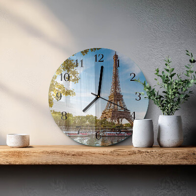 Kerek üvegóra Eiffel-torony Párizs