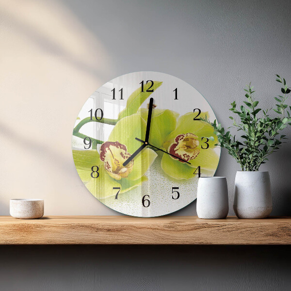 Kerek üvegóra Orchidea