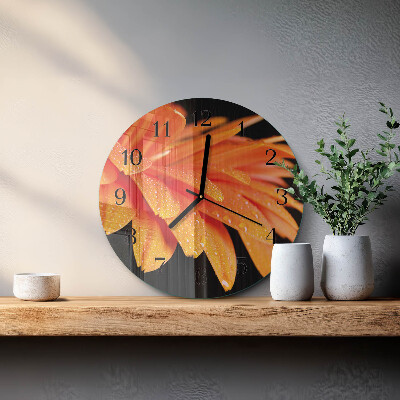 Kerek üvegóra Gerbera