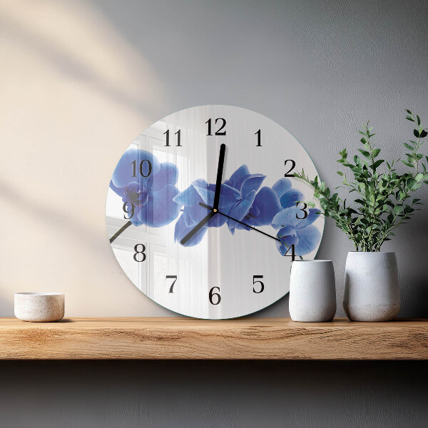 Kerek üvegóra Orchidea