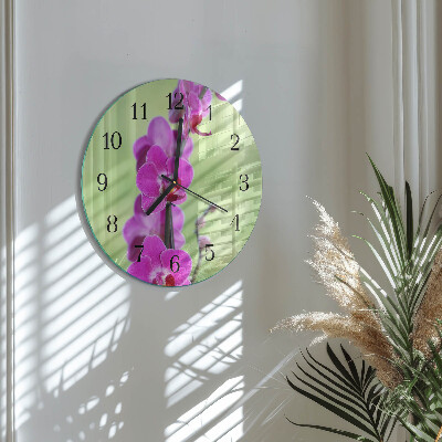 Kerek üvegóra Orchidea