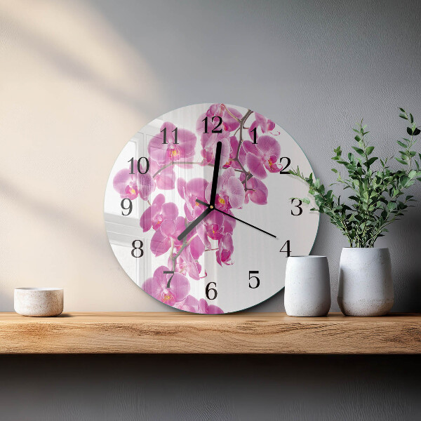 Kerek üvegóra Orchidea