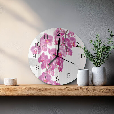 Kerek üvegóra Orchidea
