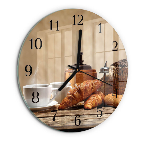 Kerek üvegóra Croissant-ok