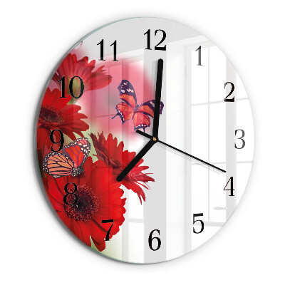 Kerek üvegóra Gerbera