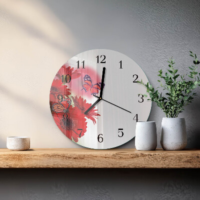 Kerek üvegóra Gerbera
