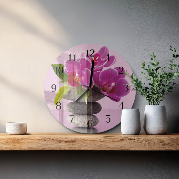 Kerek üvegóra Orchidea