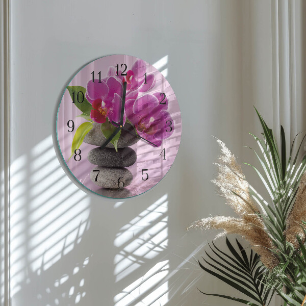 Kerek üvegóra Orchidea