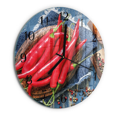 Kerek üvegóra Chili paprika