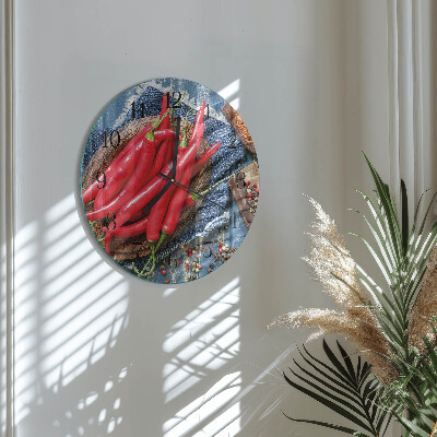 Kerek üvegóra Chili paprika