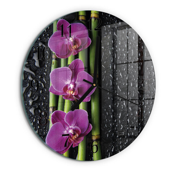 Kerek üvegóra Orchidea