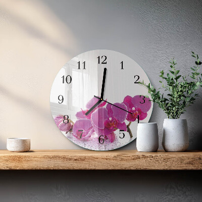 Kerek üvegóra Orchidea