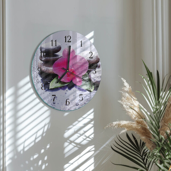 Kerek üvegóra Orchidea