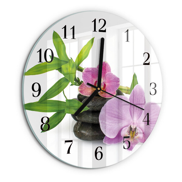 Kerek üvegóra Orchidea