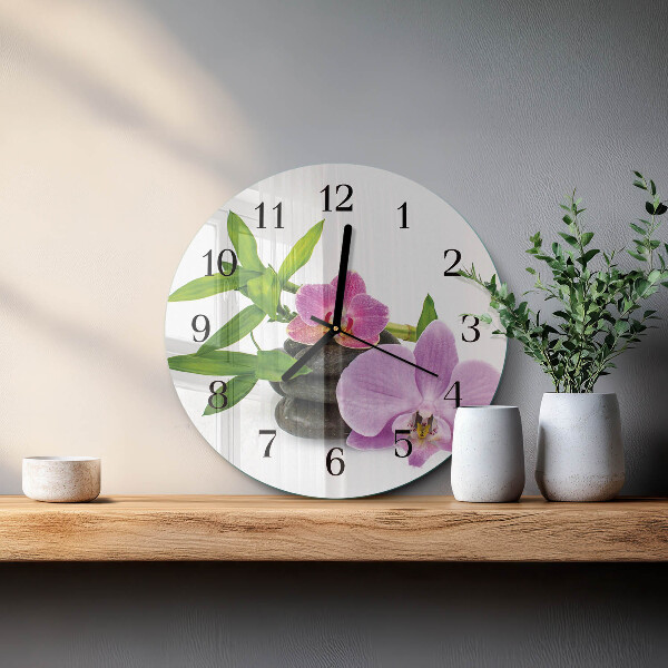 Kerek üvegóra Orchidea